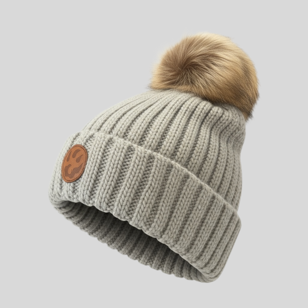 Bonnet à pompon en maille côtelée – Malabar Manufacture