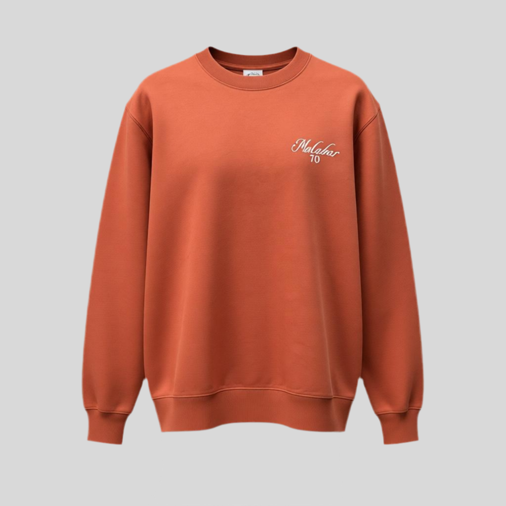 Sweat col rond signature Malabar 70 en coton organique – Confort premium