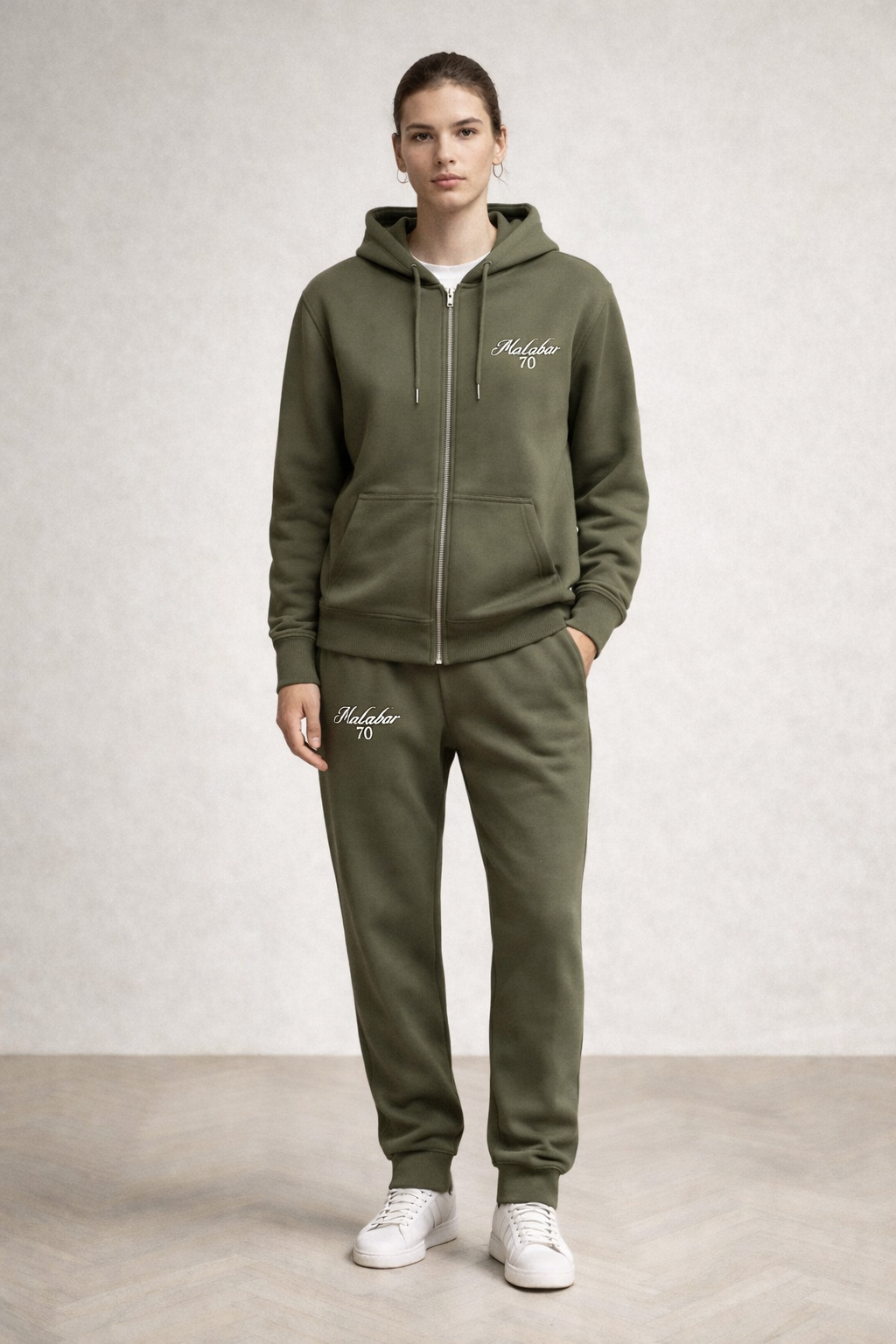 Hoodie zippé Malabar en coton organique – Confort premium