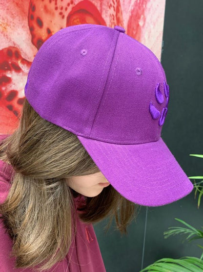 Vue profile droit casquette violette Logo "Patte de chien" Malabar Manufacture New Collection Eté 2024