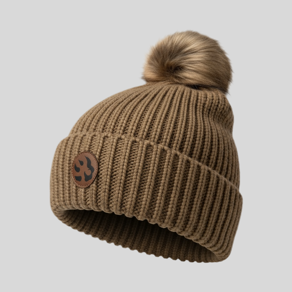 Bonnet à pompon en maille côtelée – Malabar Manufacture