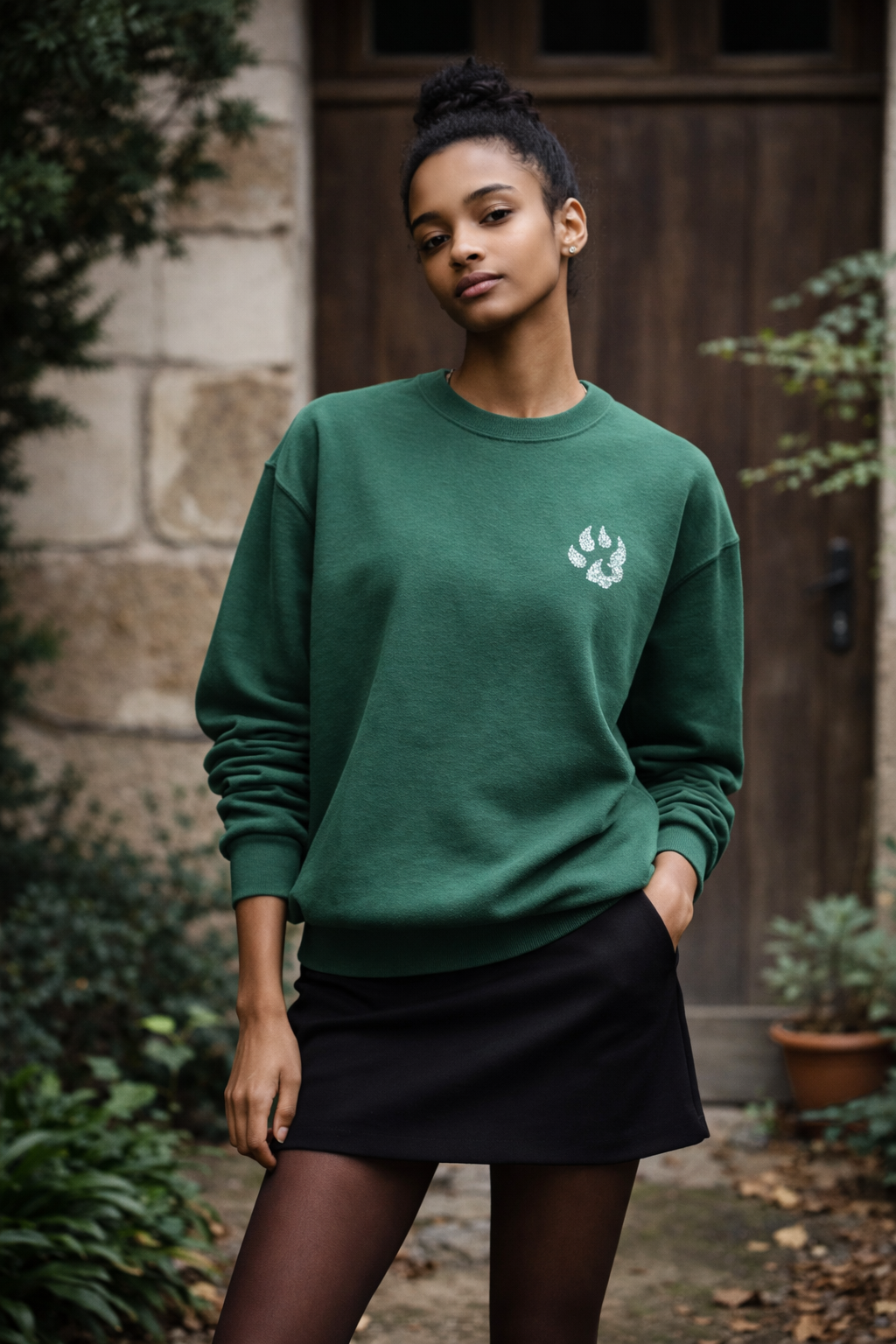 Sweat col rond Empreinte Signature Malabar – Swarovski