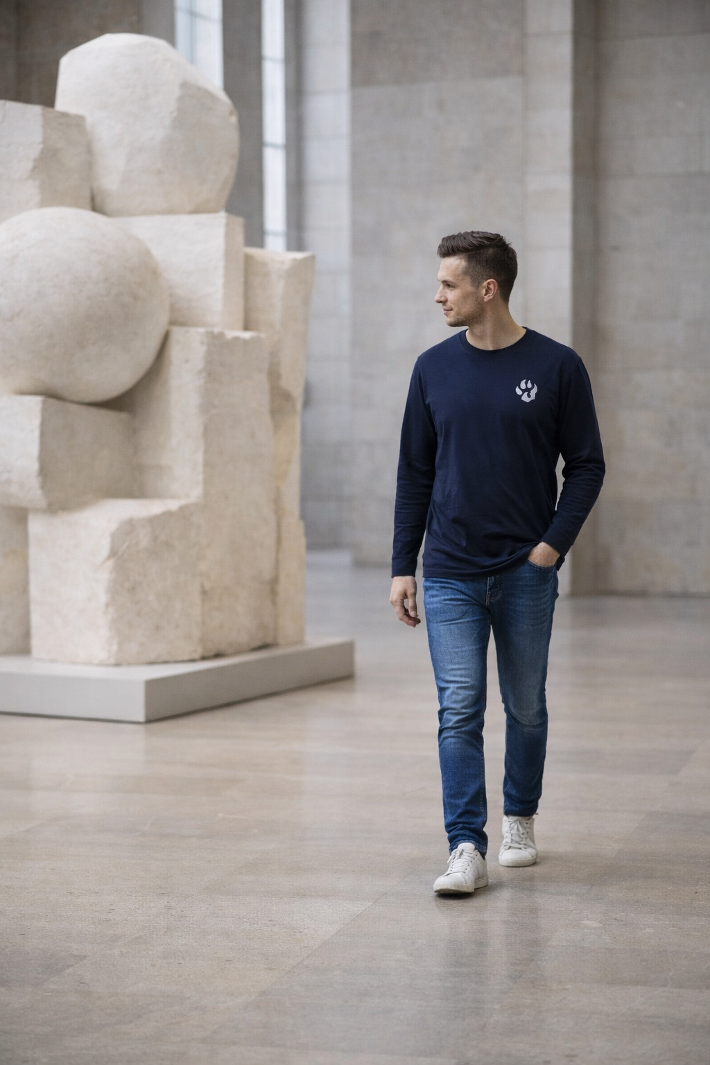 T-shirt manches longues Empreinte Signature Malabar – Swarovski