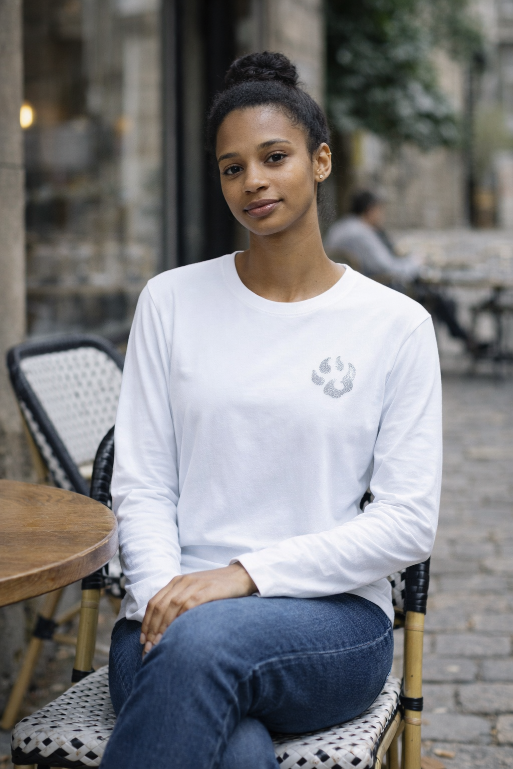 T-shirt manches longues Empreinte Signature Malabar – Swarovski