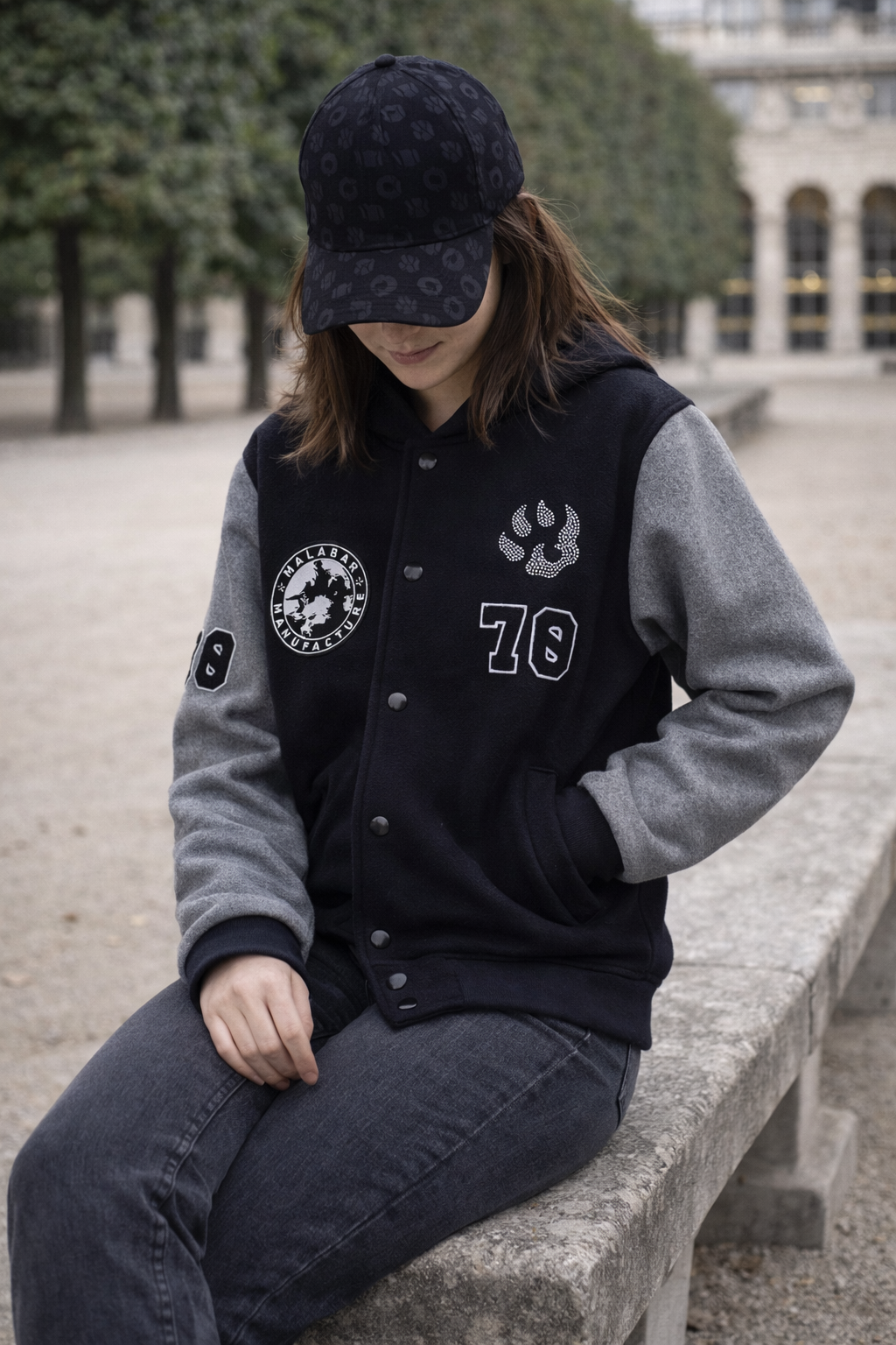 Teddy sportswear Malabar – Édition limitée Strass - Noir Gris