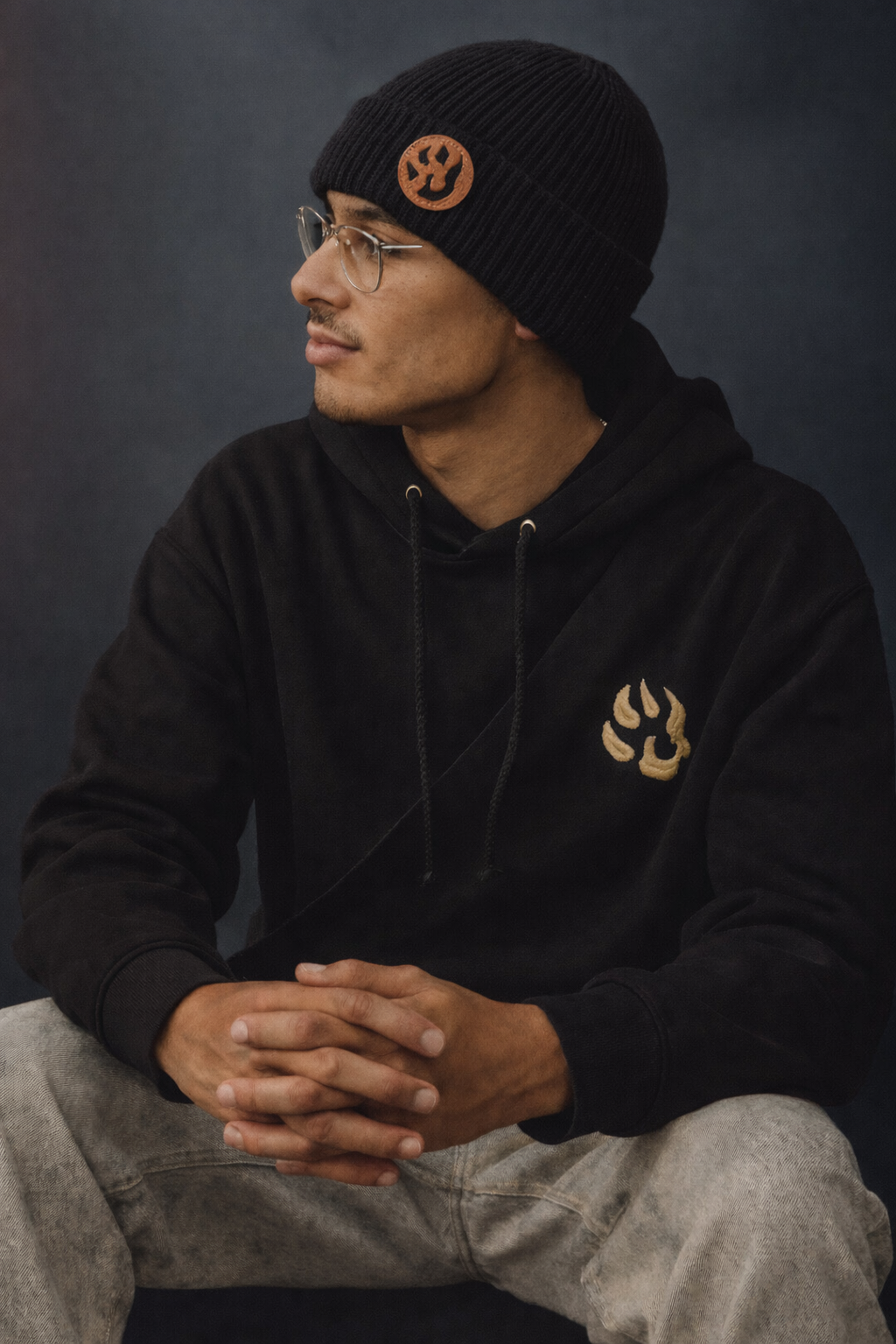 Sweat à capuche logo "petite patte poitrine