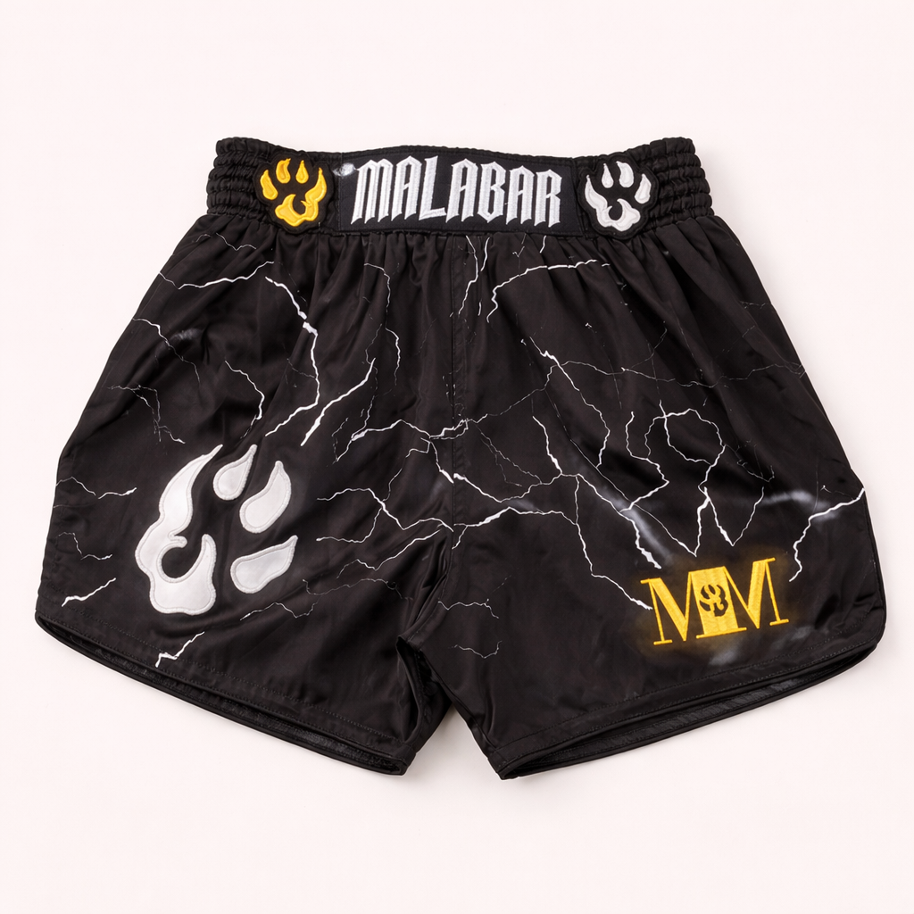 Short boxe Muay-Thaï brodé