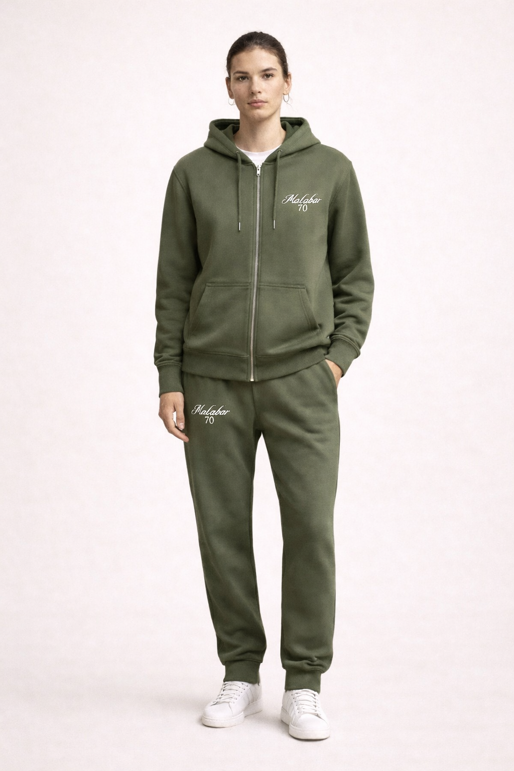Hoodie zippé Malabar en coton organique – Confort premium