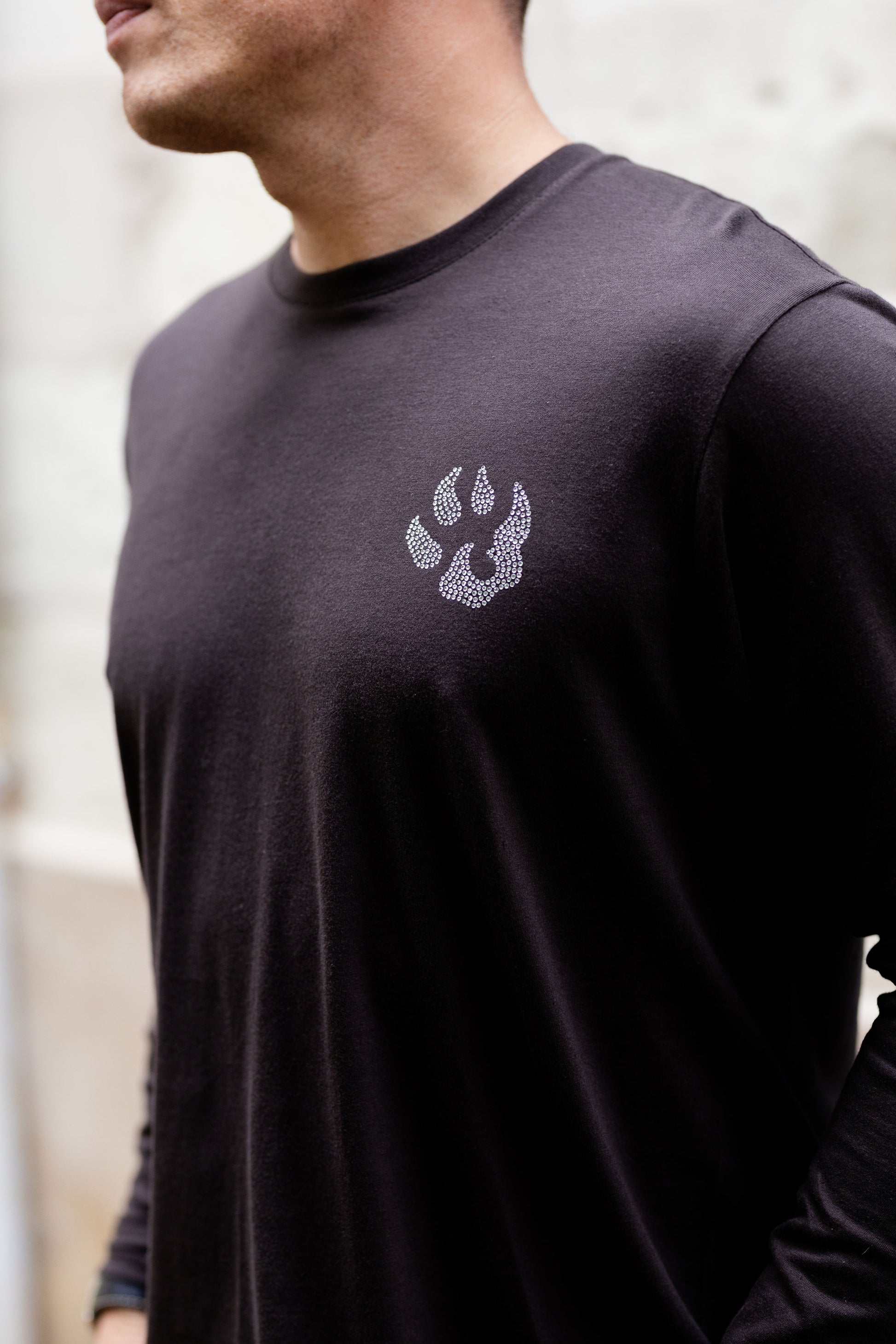 T-shirt manches longues Empreinte Signature Malabar – Swarovski