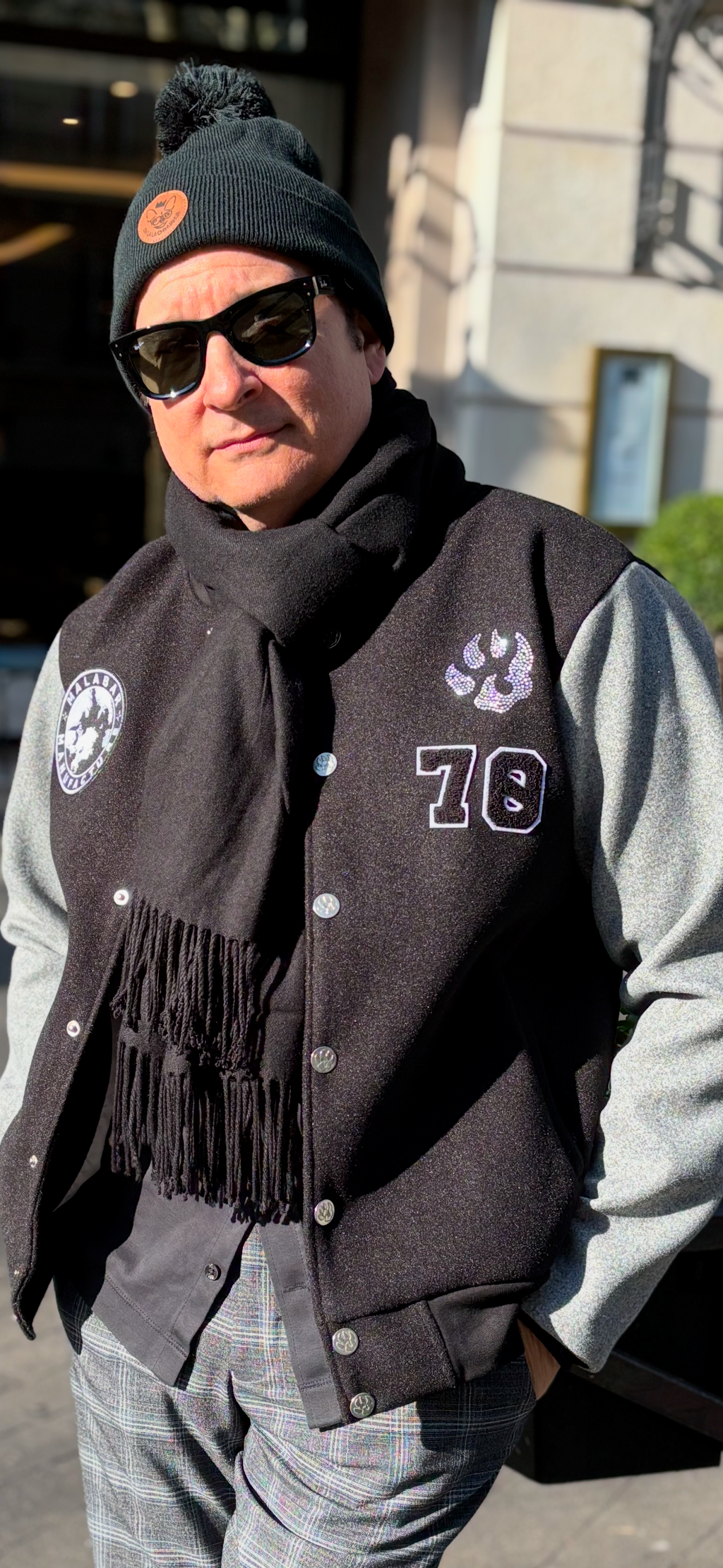 Teddy sportswear à strass – noir et gris  – Édition limitée