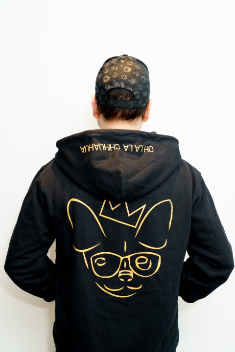 Une veste à capuche zippée en sublimation "Oh la la Chihuahua", un look qui bouge tout comme toi !